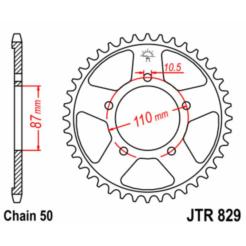 Standard Stahl Motorradkrone JT Sprockets 530 Suzuki GSX 750 F