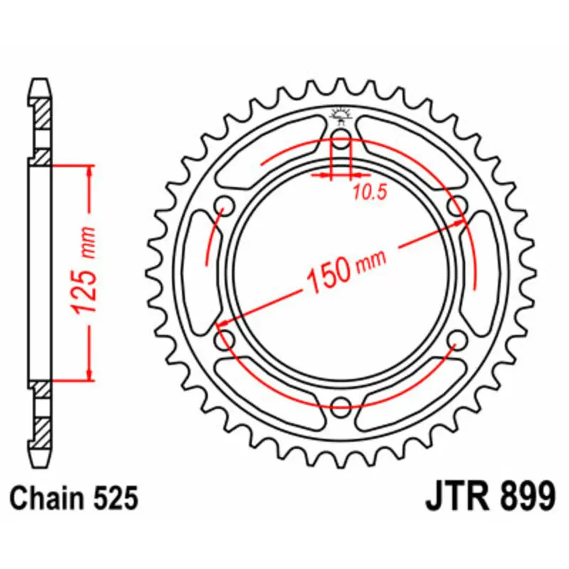 Standard Stahl Motorradkrone JT Sprockets 525 KTM 620 LC4 Enduro Super-Comp