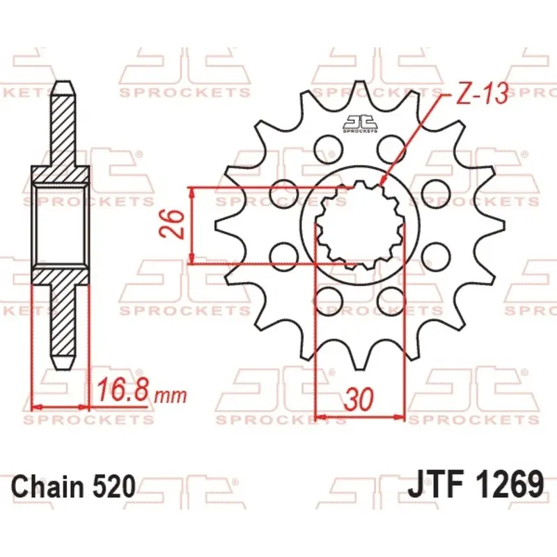 Standard Stahl Motorradritzel JT Sprockets 520 Honda CBR 1000 RR Fireblade SP ABS (SC59) 15T