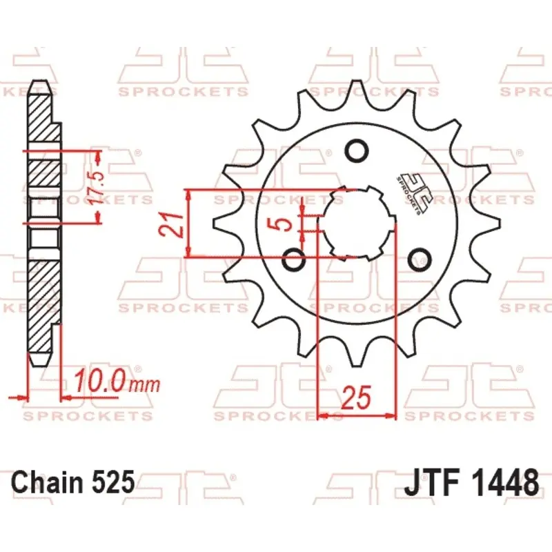 Standard Stahl Motorradritzel JT Sprockets 525 Suzuki DR 650 SE 15T