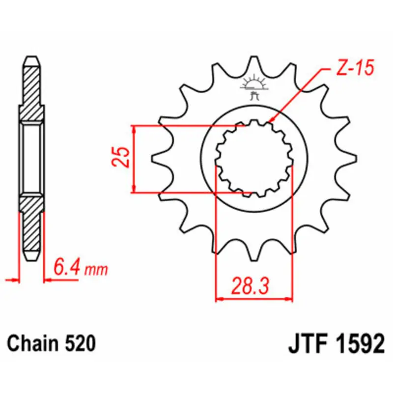 Motorradritzel JT Sprockets Yamaha Yfz 450 R Special Edition 2wd