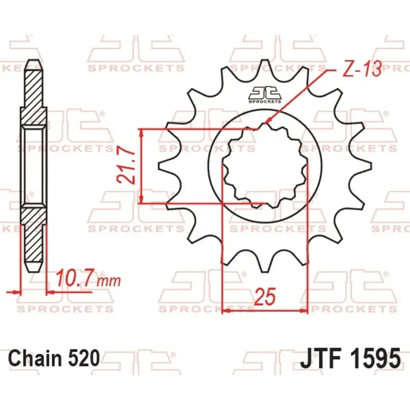 Motorradritzel JT Sprockets Yamaha Xj6 N (Rj19)