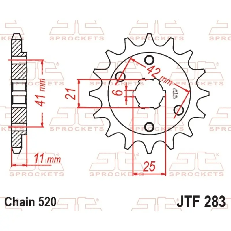 Standard Stahl Motorradritzel JT Sprockets 520 Honda NSR 250 R (MC16) 14T