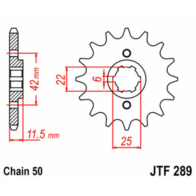 Standard Stahl Motorradritzel JT Sprockets 530 Honda FT 500 (PC07) 15T