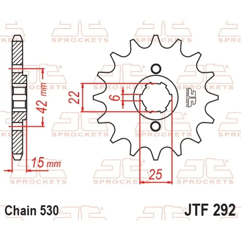 Standard Stahl Motorradritzel JT Sprockets 525 Beta RR 350 4T Enduro Racing 16T