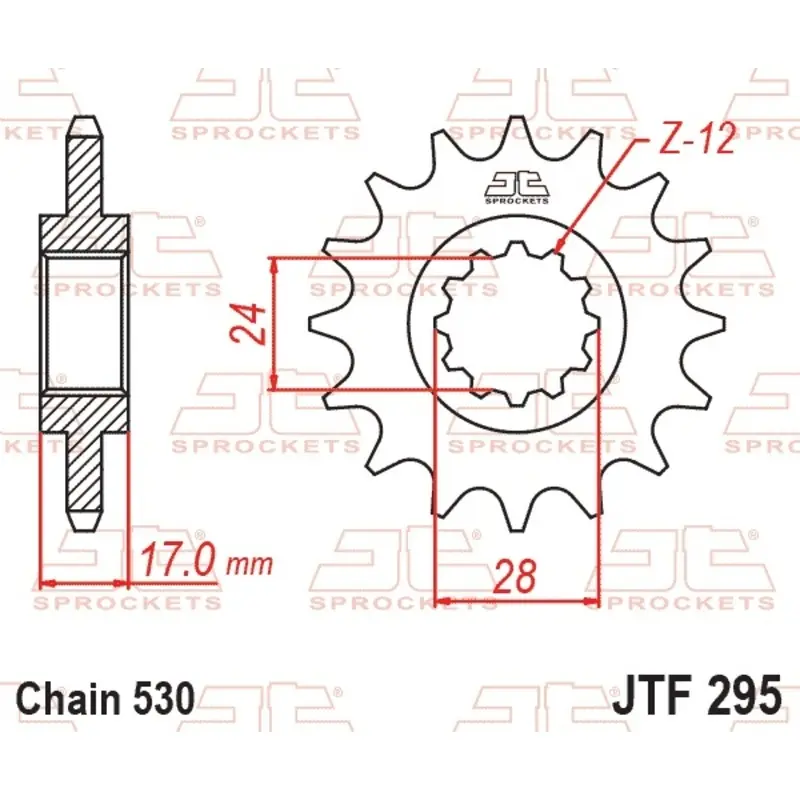 Standard Stahl Motorradritzel JT Sprockets 530 Honda CBR 600 F (PC19) 14T