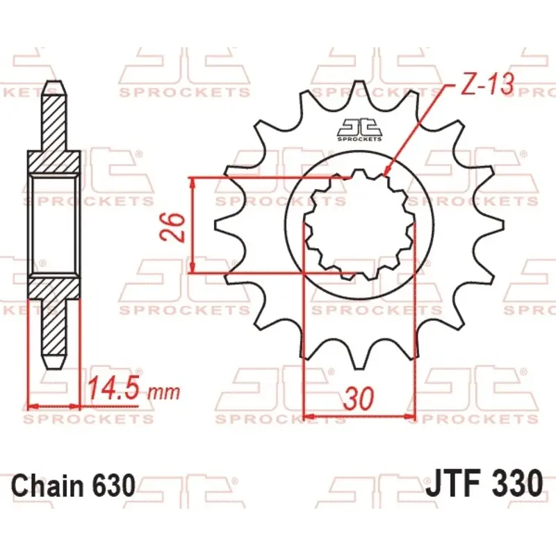 Standard Stahl Motorradritzel JT Sprockets 630 Honda CB 750 K Four (RC01) 15T