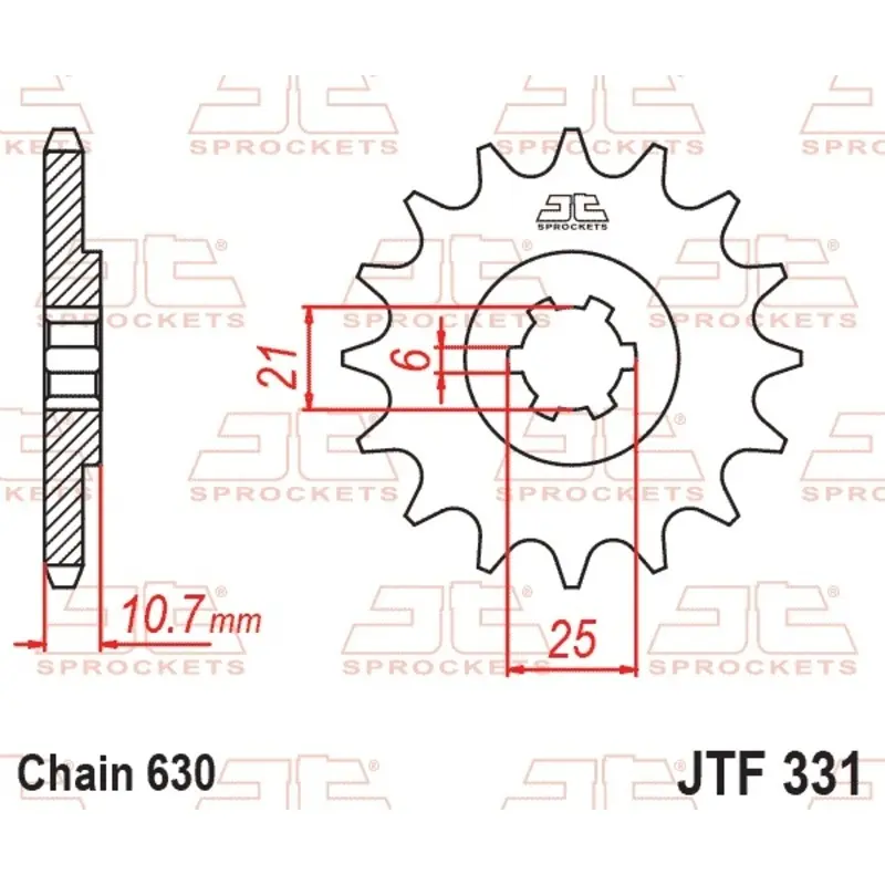 Pignon Motorrad aus Stahl Standard - 630 JT Sprockets