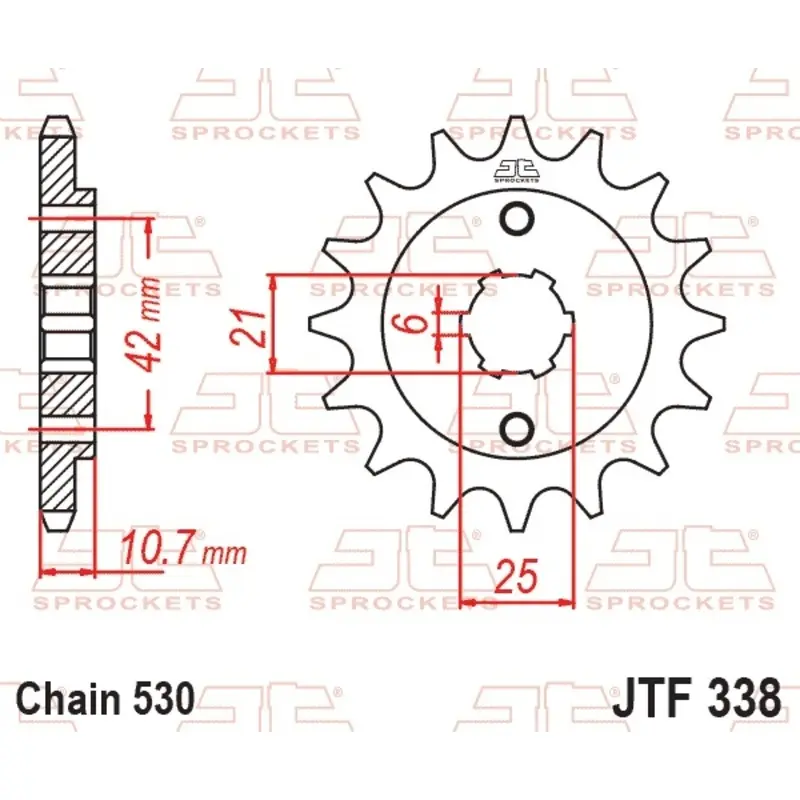 Standard Stahl Motorradritzel JT Sprockets 530 Honda CB 650 (RC03) 16T