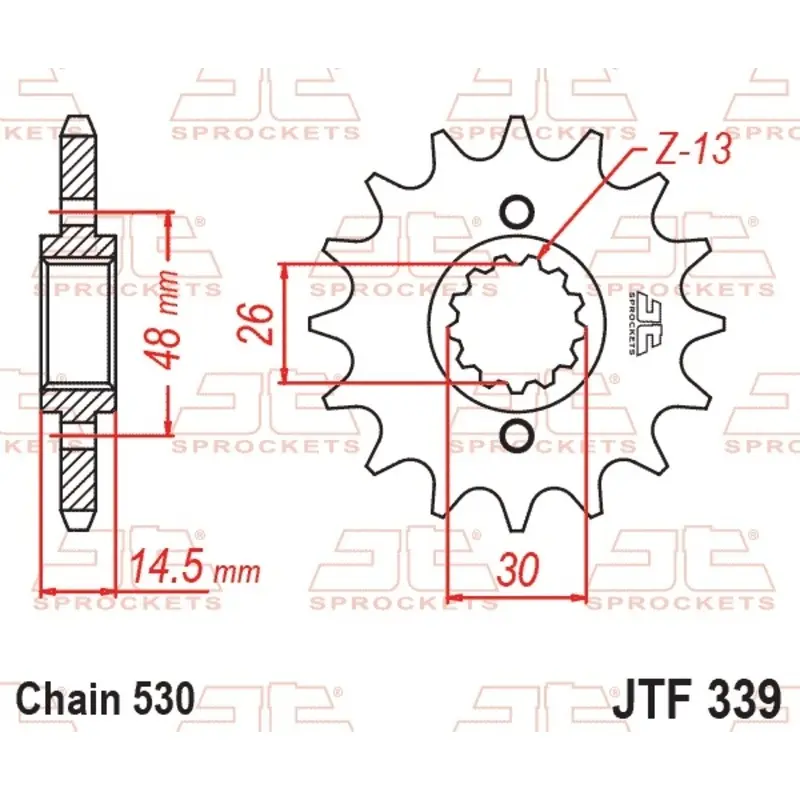 Standard Stahl Motorradritzel JT Sprockets 530 Honda VF 700 F Interceptor 16T