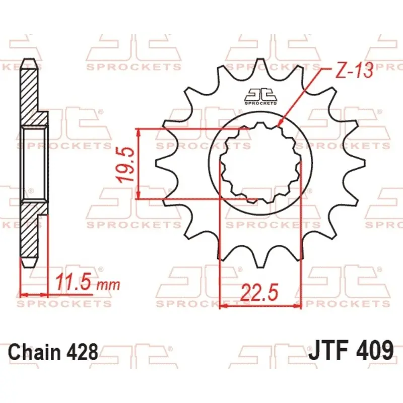 Motorradritzel JT Sprockets Kawasaki Klx 125 (Klx125a)