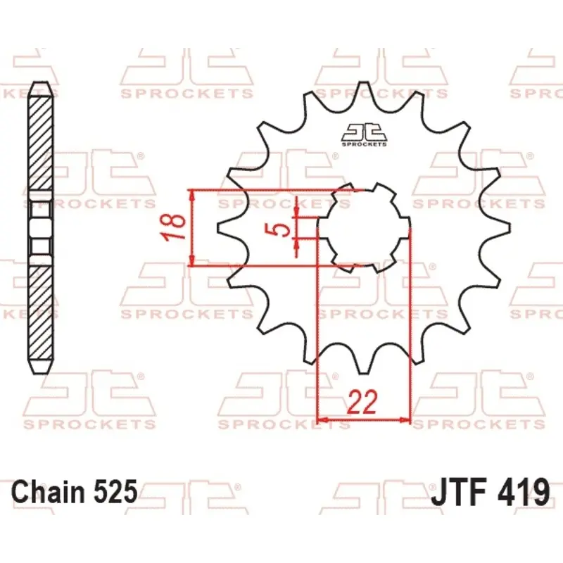 Motorradritzel JT Sprockets Suzuki Gt 250