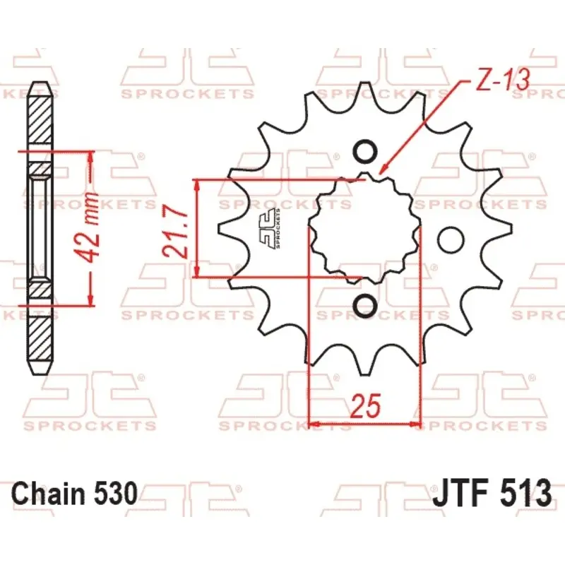 Motorradritzel JT Sprockets Cagiva V-raptor 1000