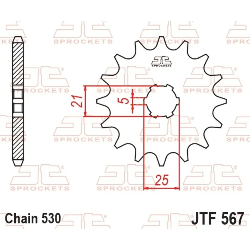 Motorradritzel JT Sprockets Yamaha Rd 250