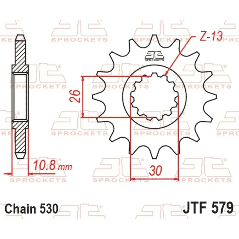 Standard Stahl Motorradritzel JT Sprockets 530 Yamaha FZ1 S Fazer (RN16) 15T