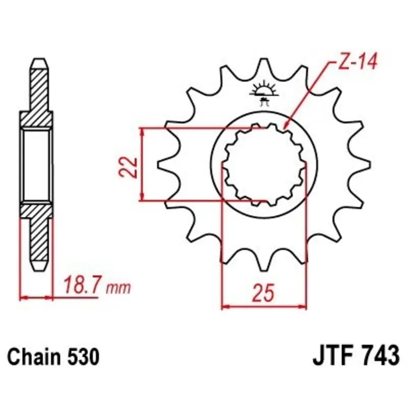 Standard Stahl Motorradritzel JT Sprockets 530 Ducati 1200 Multistrada ABS 15T