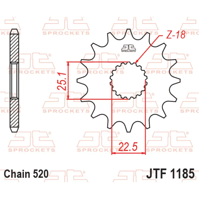 Motorradritzel JT Sprockets Triumph Bonneville 900 T100 ABS [900]/Triumph Bonneville 900 T100 BLACK ABS [900]/Triumph STREET CUP 900 EFI ABS [900]