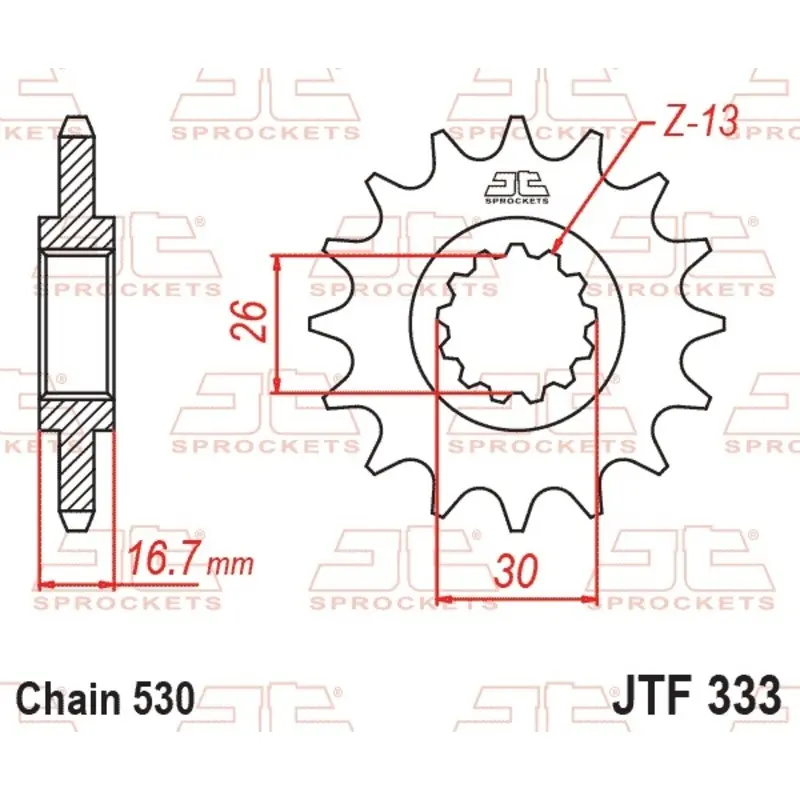 Stahl Motorradritzel JT Sprockets 530