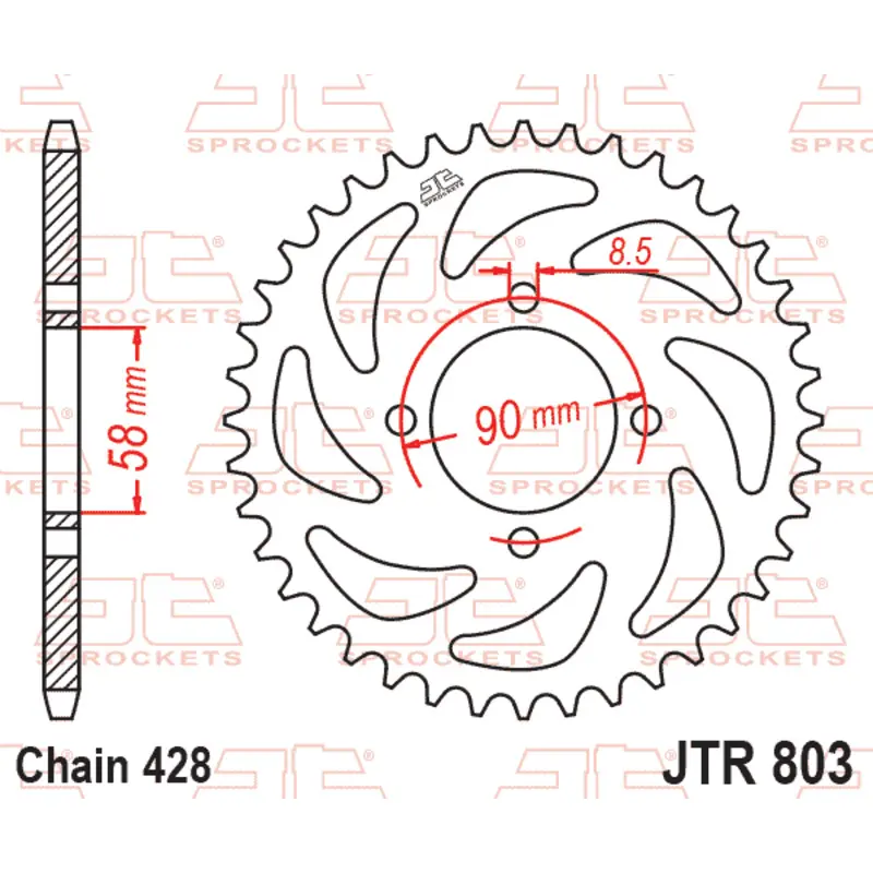 Motorradkrone JT Sprockets Suzuki GSX-R 125 ABS SPECIAL EDITION [125]/Suzuki GSX-R 125 ABS [125]/Suzuki GSX-S 125 ABS [125]