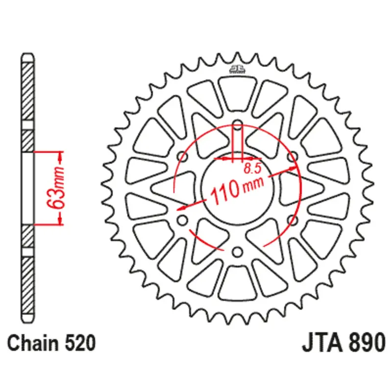 Motorradkrone JT Sprockets Husqvarna Svartpilen 401