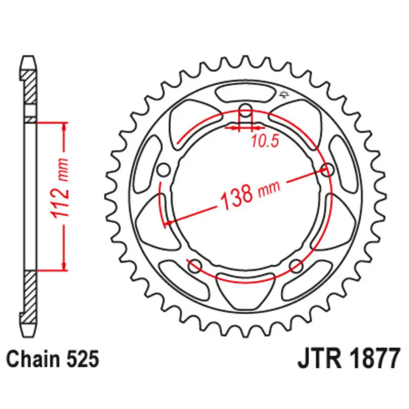 Motorradkrone JT Sprockets Yamaha YZF-R1 (RN49) [1000]/Yamaha YZF-R1 M (RN49) [1000]/Yamaha YZF-R1 [1000]