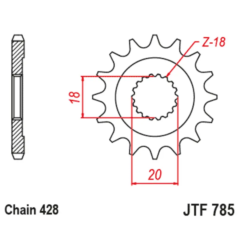 Motorradritzel JT Sprockets 428