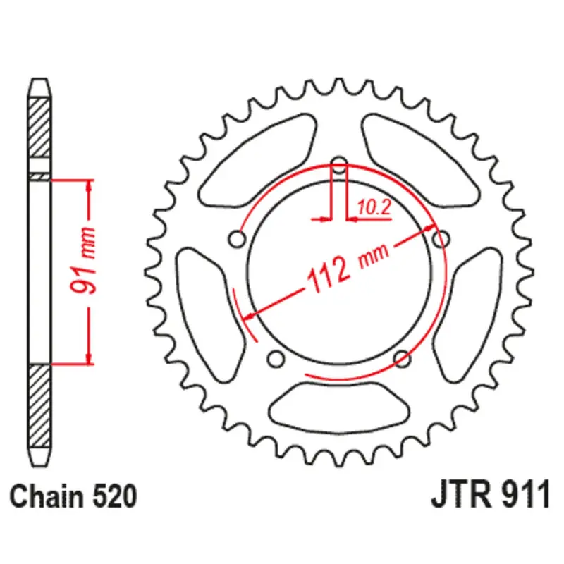 Motorradkrone JT Sprockets ZONTES 125 ROADSTER U125 R [125]/ZONTES 125 SCRAMBLER X [125]/ZONTES 125 URBAN [125]