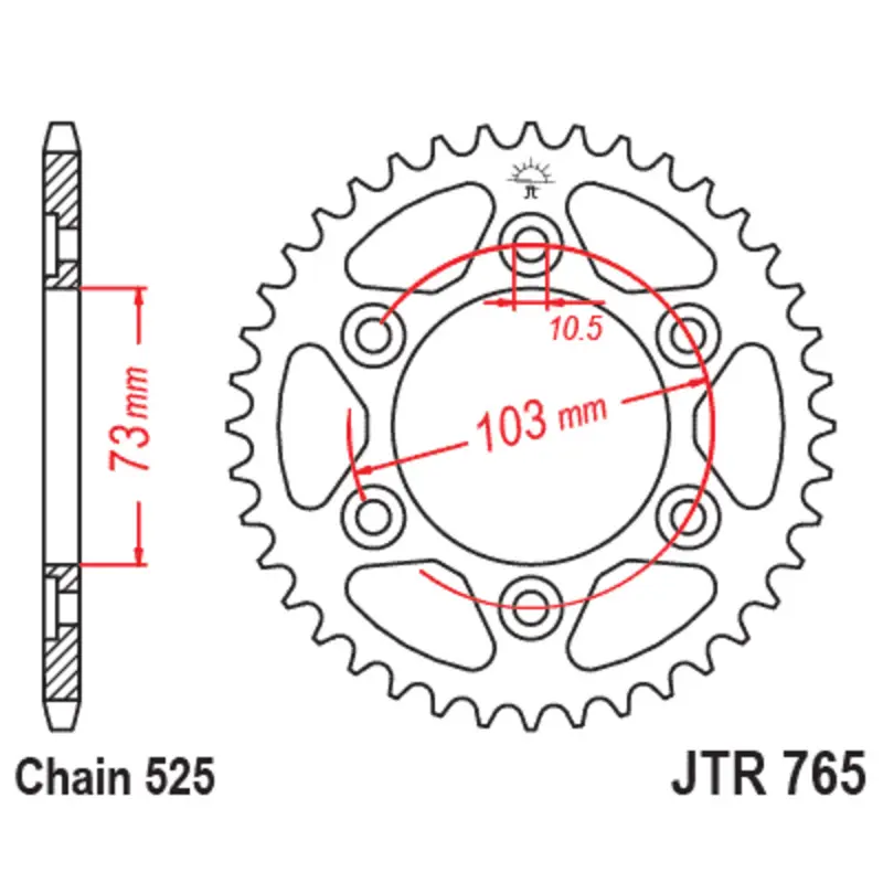 Motorradkrone JT Sprockets Ducati DESERT X [937]/Ducati MULTISTRADA V2 [937]/Ducati MULTISTRADA V2 S [937]