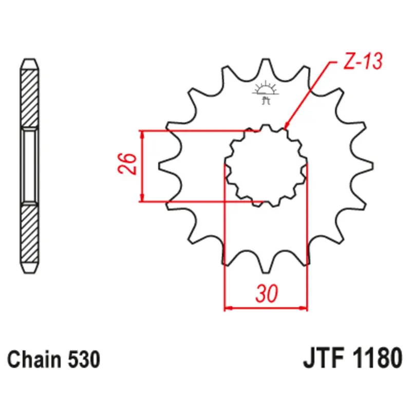 Motorradritzel JT Sprockets Triumph Speed Triple 1050 ABS [1050]/Triumph Speed Triple 1050 R ABS [1050]/Triumph Speed Triple 1050 RS [1050]