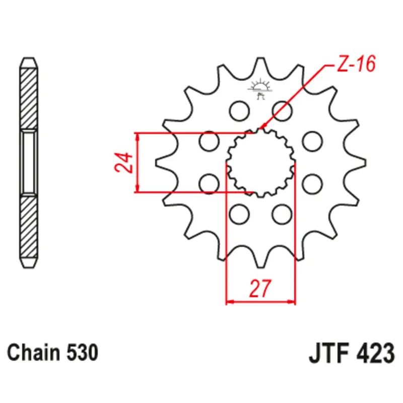 Motorradritzel JT Sprockets 530 Kawasaki/Suzuki