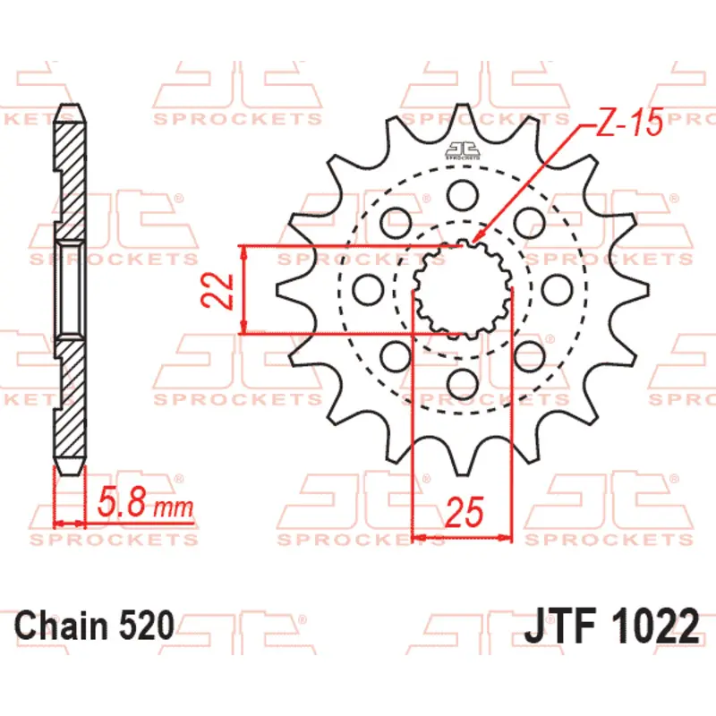 Motorradritzel JT Sprockets ROYAL ENFIELD METEOR 350 [350]/ROYAL ENFIELD CLASSIC 350 [350]/ROYAL ENFIELD HNTR 350 [350]