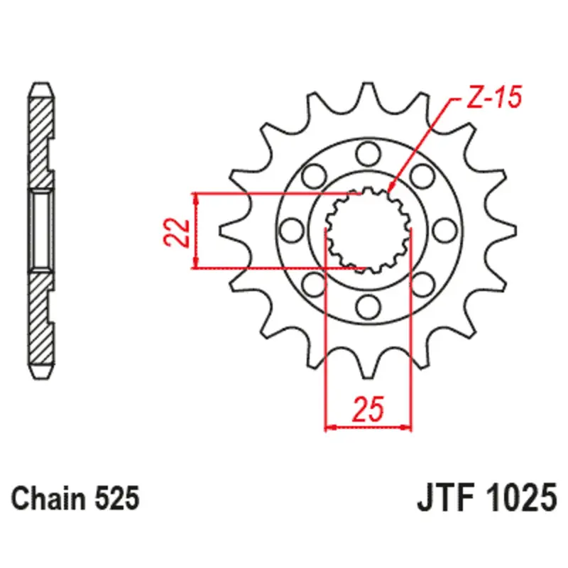 Motorradritzel JT Sprockets ROYAL ENFIELD HIMALAYAN [400]/ROYAL ENFIELD INTERCEPTOR 650 [650]/ROYAL ENFIELD SCRAM 411 [411]
