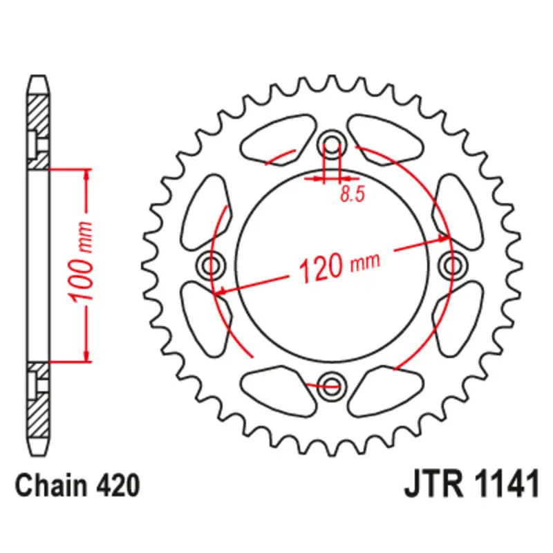 Motorradkrone JT Sprockets BETA RR 50 ENDURO SPORT [50]/BETA RRT 50 ENDURO [50]/BETA RRT 50 ENDURO RACING [50]