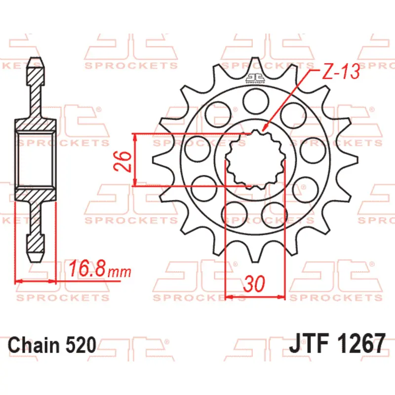 Motorradritzel JT Sprockets Honda Cb 750 Hornet