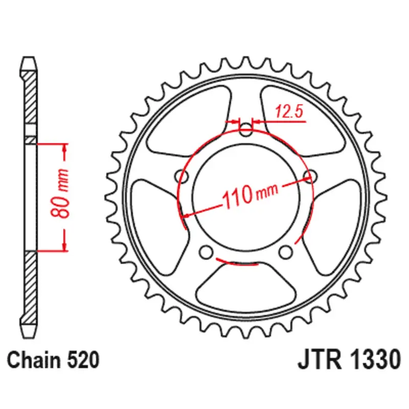 Motorradkrone JT Sprockets Honda XL 750 TRANSALP [750]/Honda XL 750 TRANSALP E-CLUTCH [750]