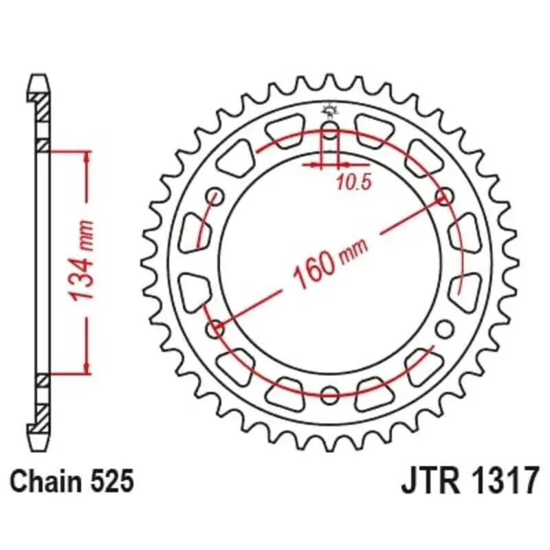 Motorradkrone JT Sprockets Honda CBR 1000 RR FIREBLADE SP ABS (SC59) [1000]/Honda CBR 1000 RR FIREBLADE SP (SC59) [1000]/Honda CBR 1000 RR FIREBLADE ABS (SC77) [1000]
