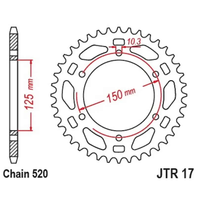 Motorradkrone JT Sprockets BENELLI TRK 702 [700]/BENELLI TRK 702 X [700]