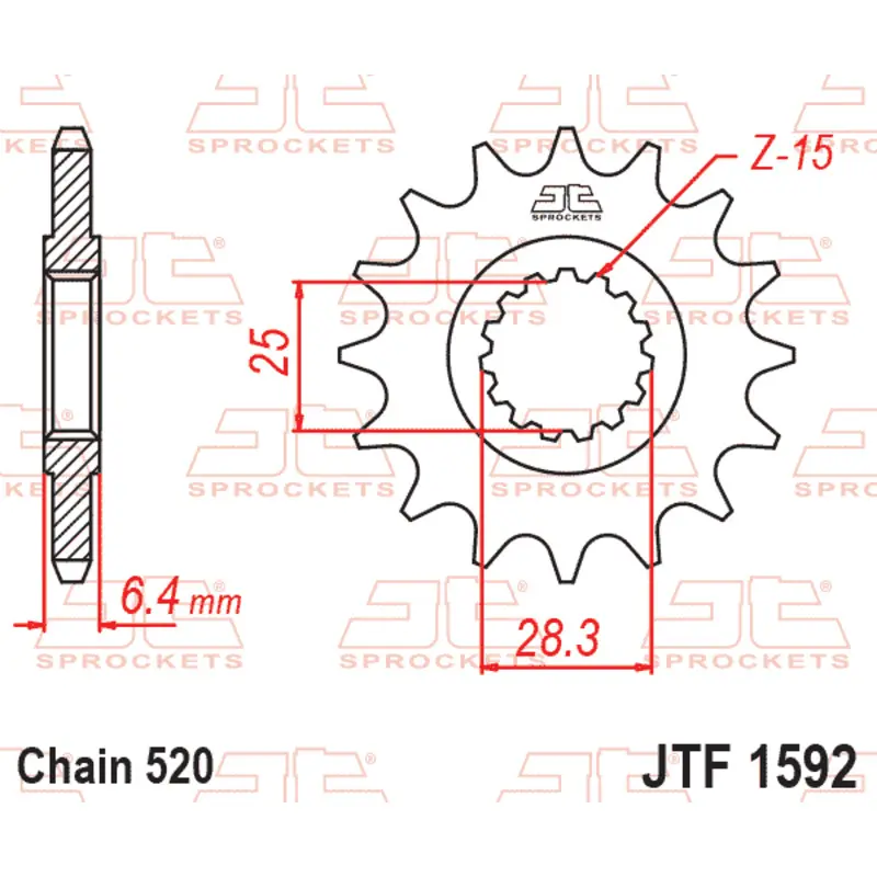 Motorradritzel JT Sprockets Yamaha YFM 700 RAPTOR SPECIAL EDITION 2WD [700]