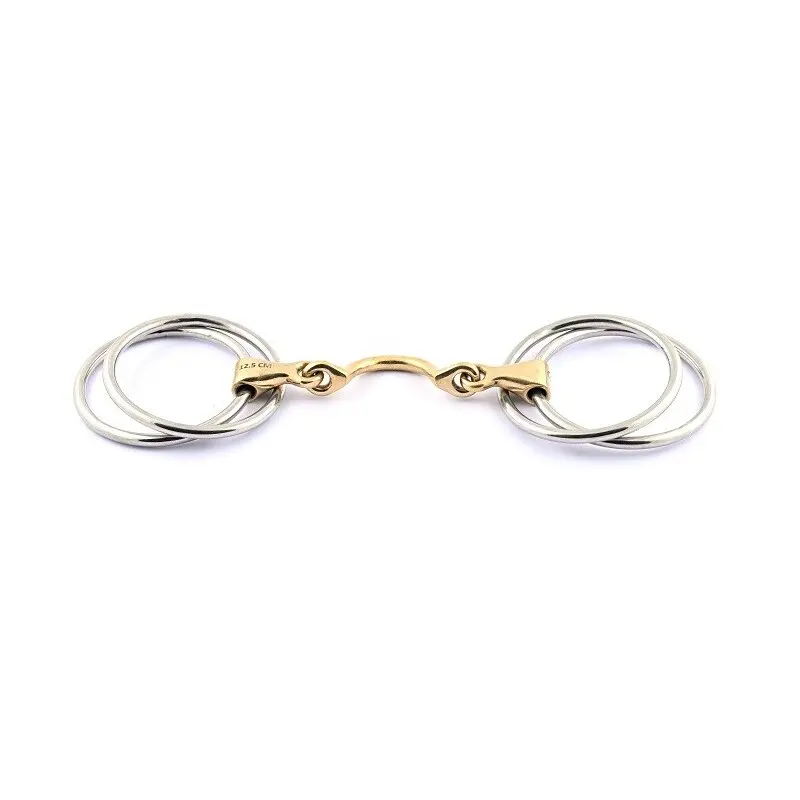Mors 3 ou 4 anneaux pour cheval avec passage de langue Jump'In