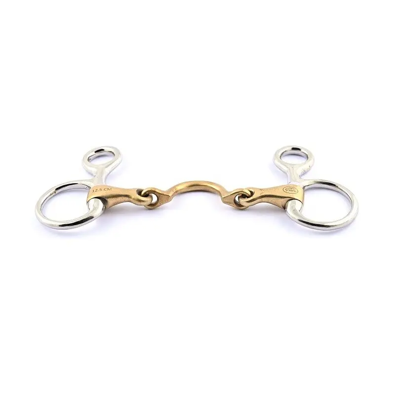 Mors baucher pour cheval avec double brisure et passage de langue Jump'In