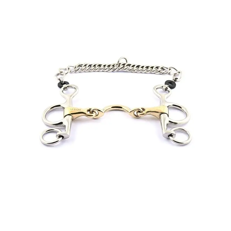Pelham pour cheval avec double brisure passage de langue Jump'In
