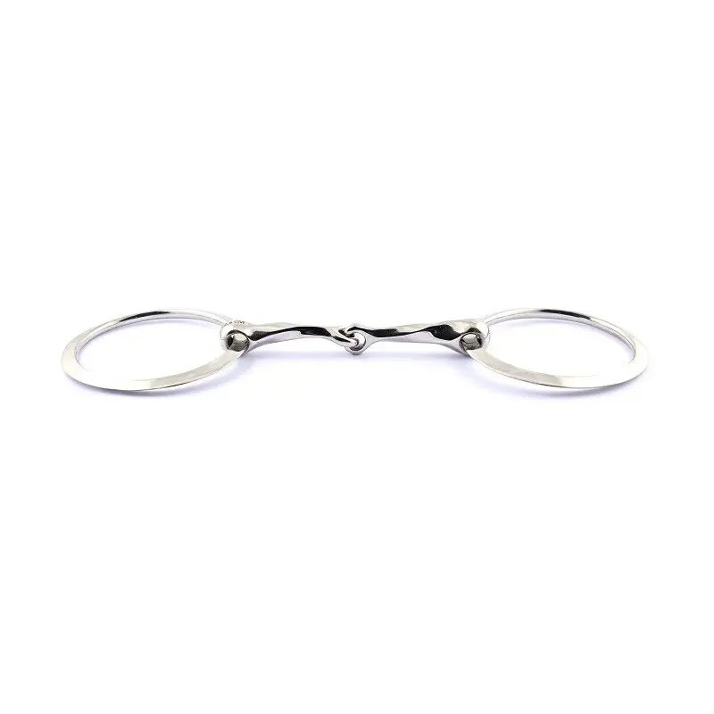 Mors 2 anneaux pour cheval torsadé bloqué Jump'In