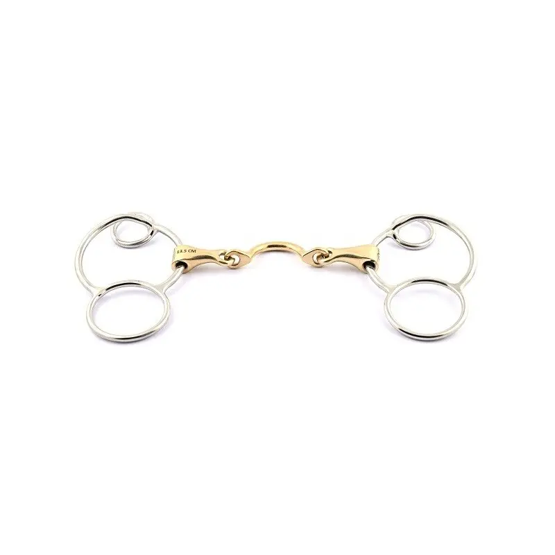 Mors pessoa pour cheval avec double brisure à passage de langue Jump'In