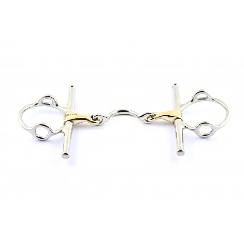 Mors releveur pour cheval avec double brisure avec passage de langue Jump'In