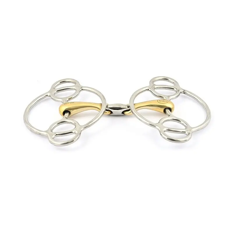 Mors double brisures pour cheval bloqué Jump'In Swivel