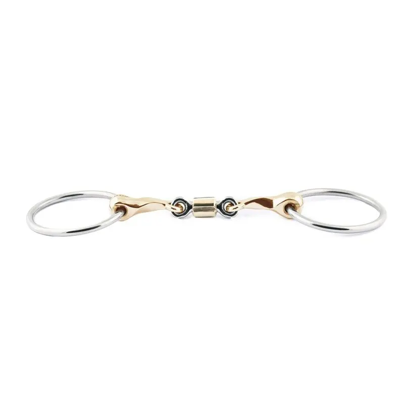 Mors double brisures pour cheval torsadé avec rouleau Jump'In