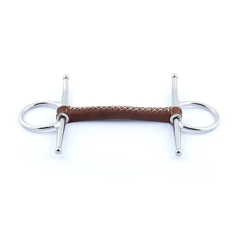Mors à aiguille pour cheval en cuir rond Jump'In