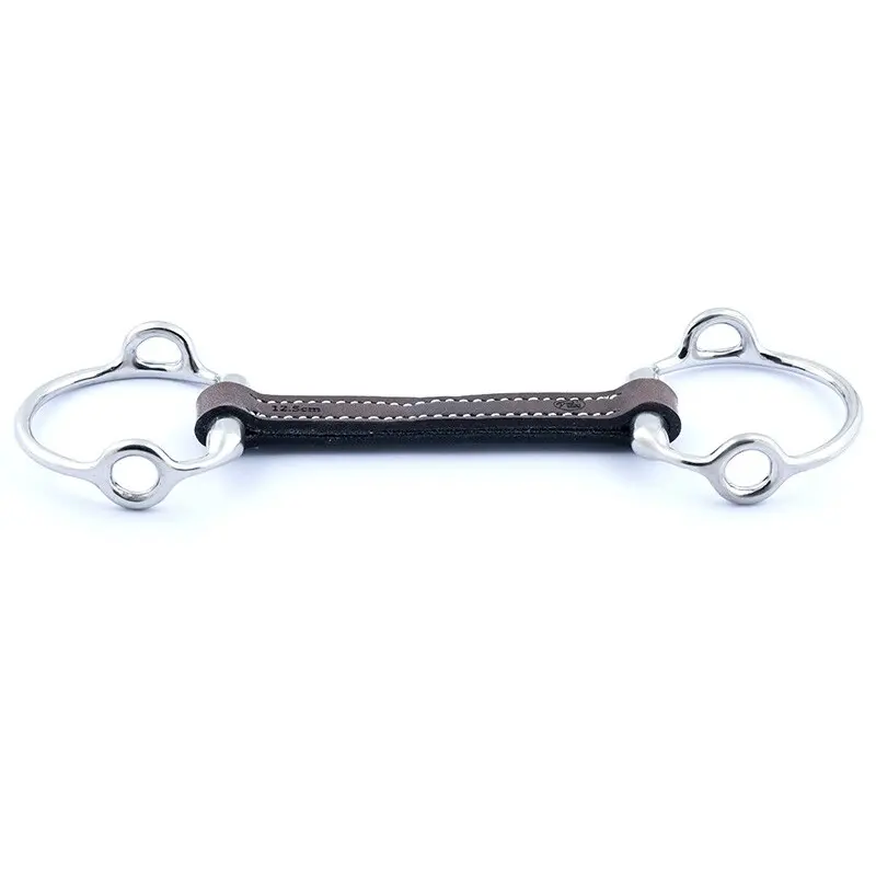 Mors releveur pour cheval en cuir droit Jump'In