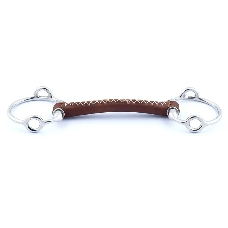 Mors releveur pour cheval en cuir rond Jump'In