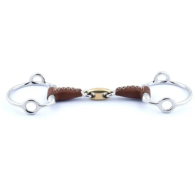 Mors releveur pour cheval recouvert de cuir Jump'In